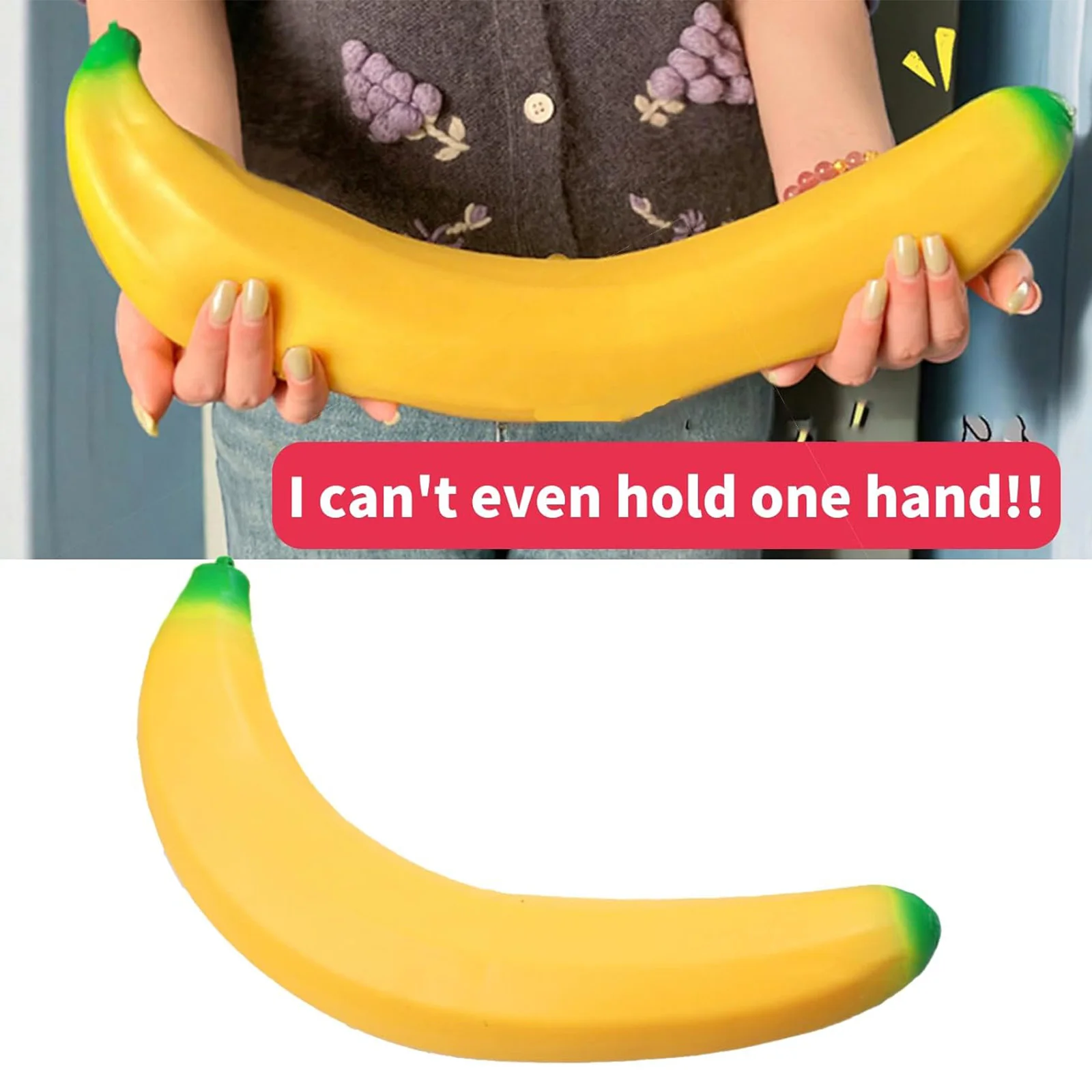 

Stretchy Banana Fidget Toys Lightweight Realistic Soft Foam Desk Accessory for Relief Birthday Decoration Party Supplies
