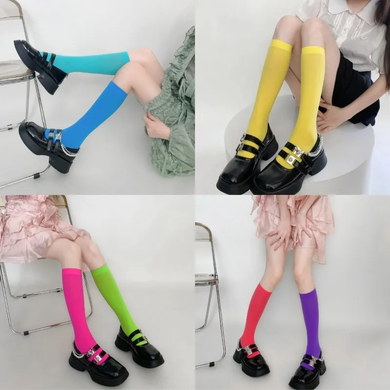 

Kave Women's Knee High Socks 2026 New Fashion Colorful Stockings Middle Tube Socks Cosplays Calf Socks Long Boot Stockings Gifts