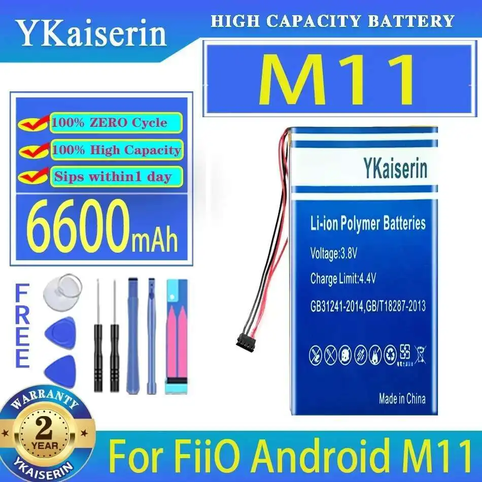 

6600mAh Music Player Battery for FIIO Android M11 Pro M11Pro HIFI Music MP3 Player M11