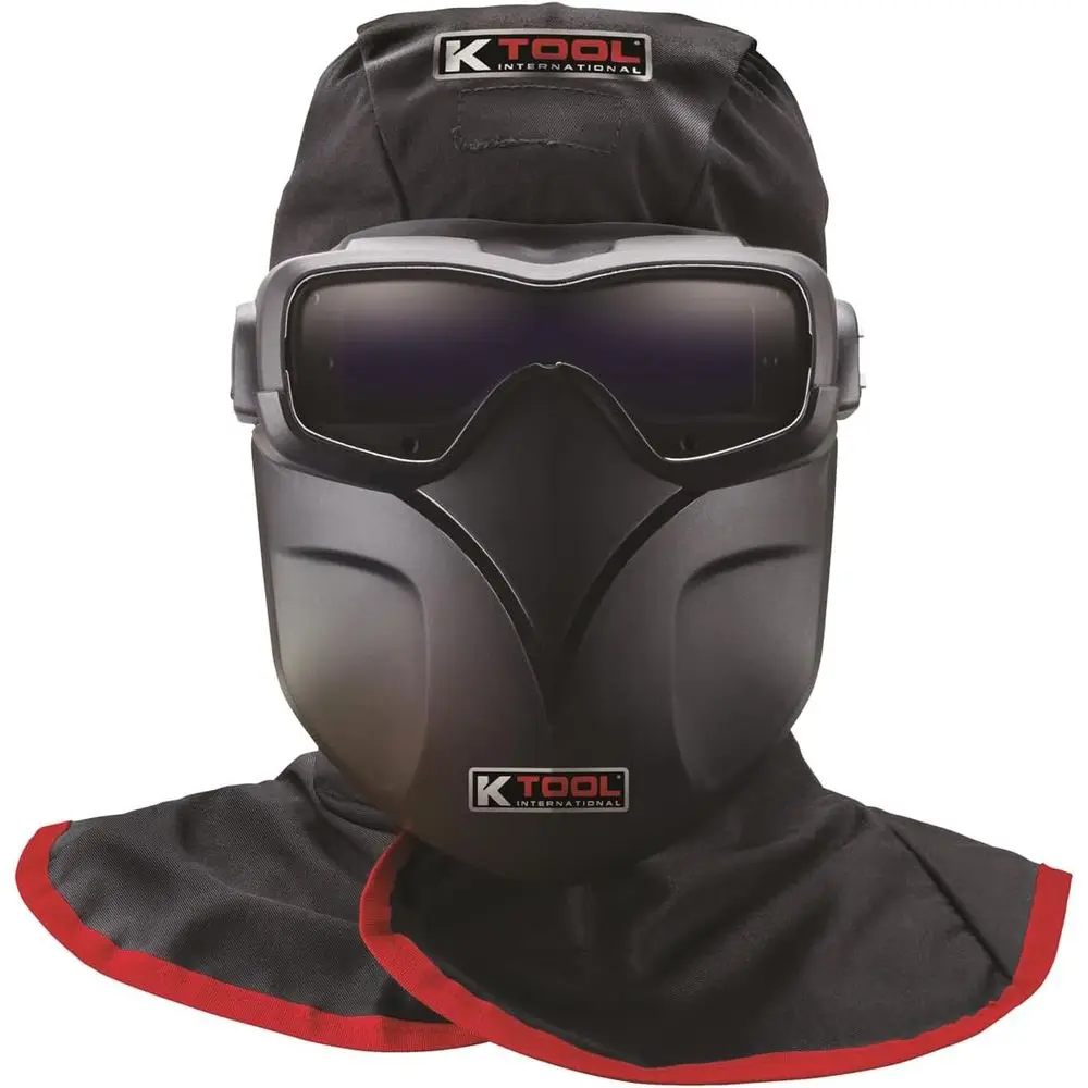 Auto Welding Goggle Kit with Adjustable Shades, Fire-Resistant Hood, Bump Cap, and Carry Bag for Workshops and DIY Projects