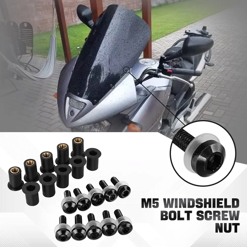 M5 Windshield Bolts Windscreen Mounting Screws Washer Nuts For Ducati SUPERBIKE Panigale V4 R S Superleggera V4 2018-2021 2022