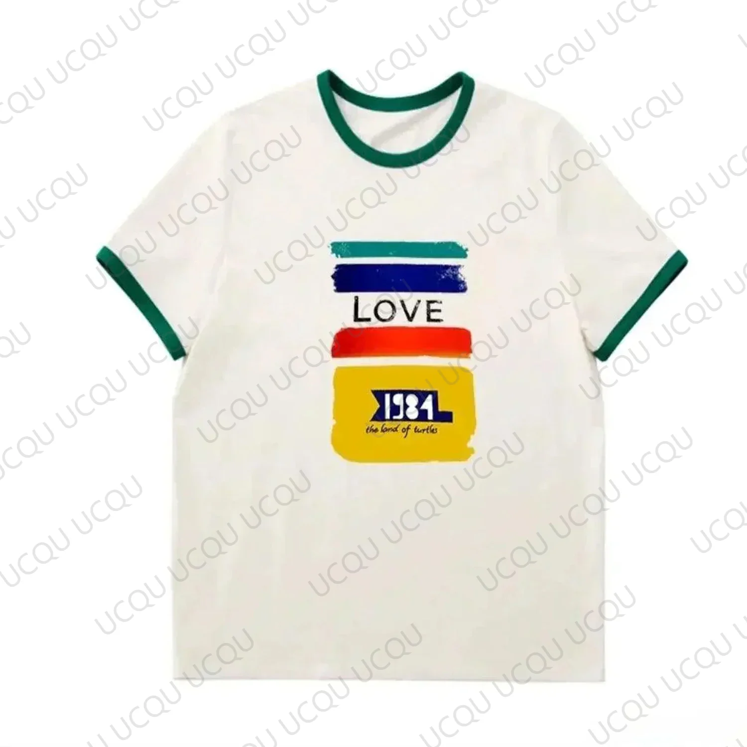 Kpop Inspired Love 1984 Ringer T Shirt Retro Graphic Tee Unisex Casual Short Sleeve Korean Style Streetwear Summer Top Gift