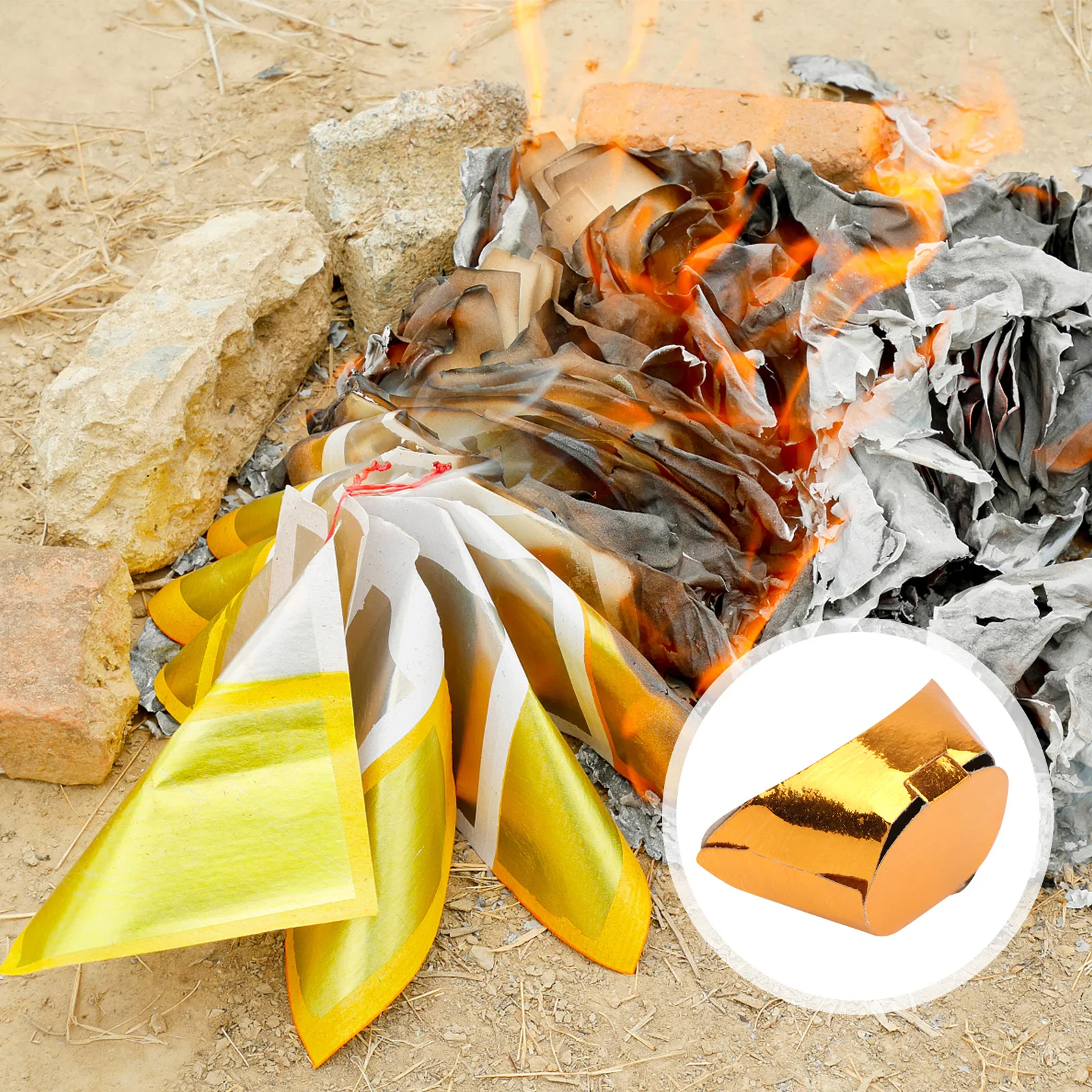 

90pcs Gold Ingots Hard Cardboard Bright Compact Size For Ancestor Worship Tomb Sweep Qingming Festival Sacrifice Votive Burner