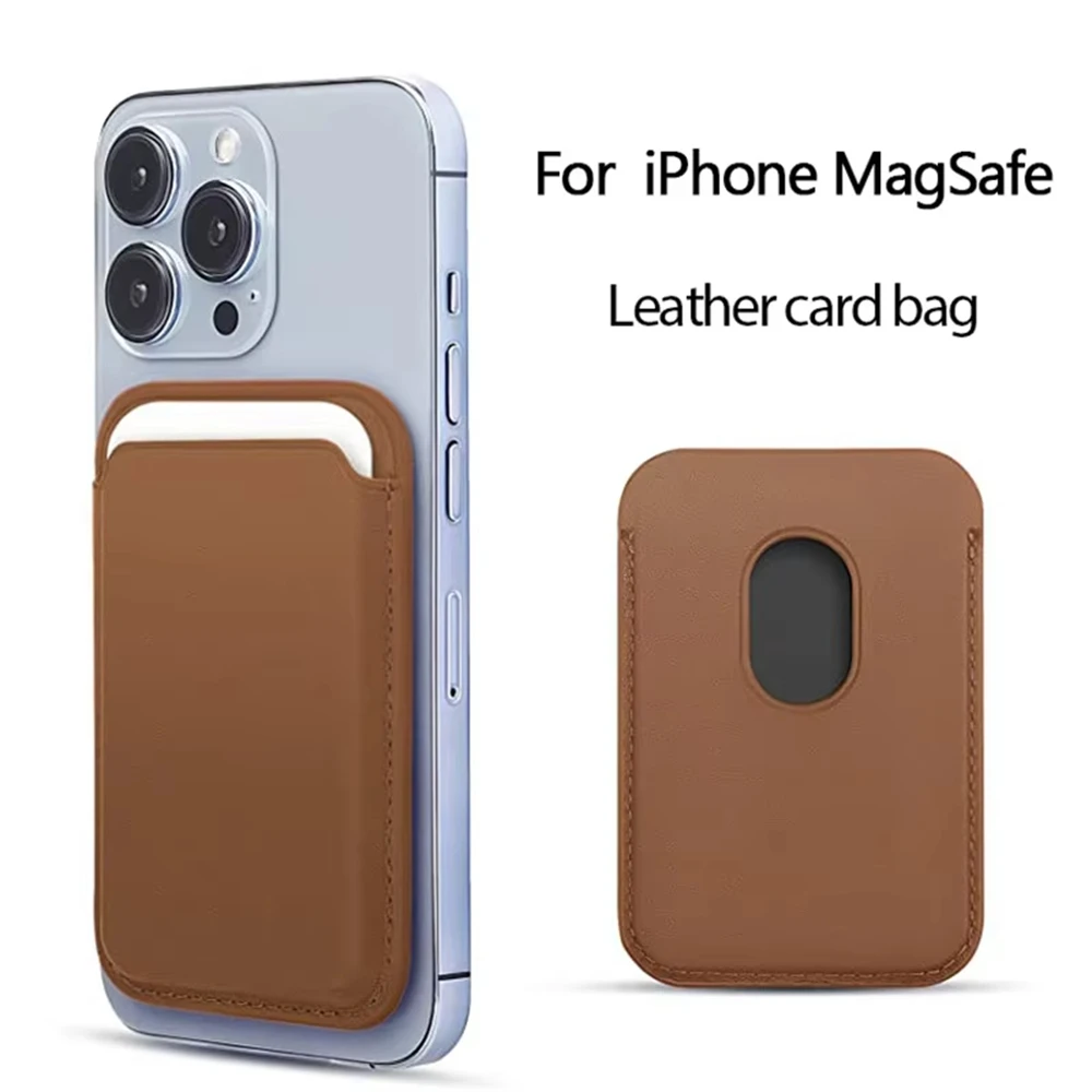 Original for Magsafe wallet Magnetic Card holder Case For iPhone 13 17 16 15 12 14 Pro Max Samsung S26 S25 Leather Bag Cover