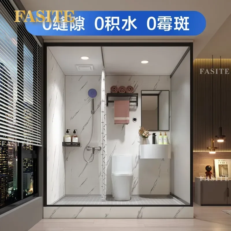 For 1.7x1.2m Rectangular Integral Shower Room Thickened Base Simple Hotel Bathroom Enclosure Source Factory Direct Sale