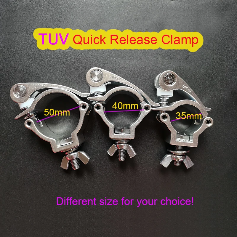 5PCS 50mm 40mm 35mm Quick Release Stage Truss Clamp 100KG Load Pipe Quick Lock Lighting Clamp For F24/F34 Truss Tube Accessories