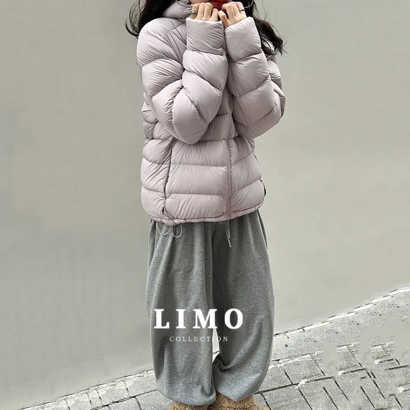 

LIMO Anxin 90 White Duck Down Puff Down Jacket for Women Winter Lightweight Cold-Proof Hooded Coat Leisure