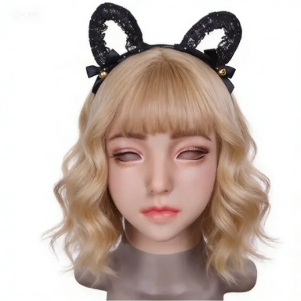 Mask Adult Full Face Silicone, Fake Girl Surface, With Male To Female Headgear, All-inclusive Cosplay Simulation For Men