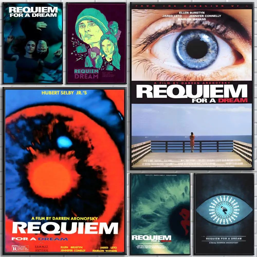 Requiem for a Dream Painting Canvas Poster posters for bedrooms and living rooms—high-definition cartoon movie-themed wall art.