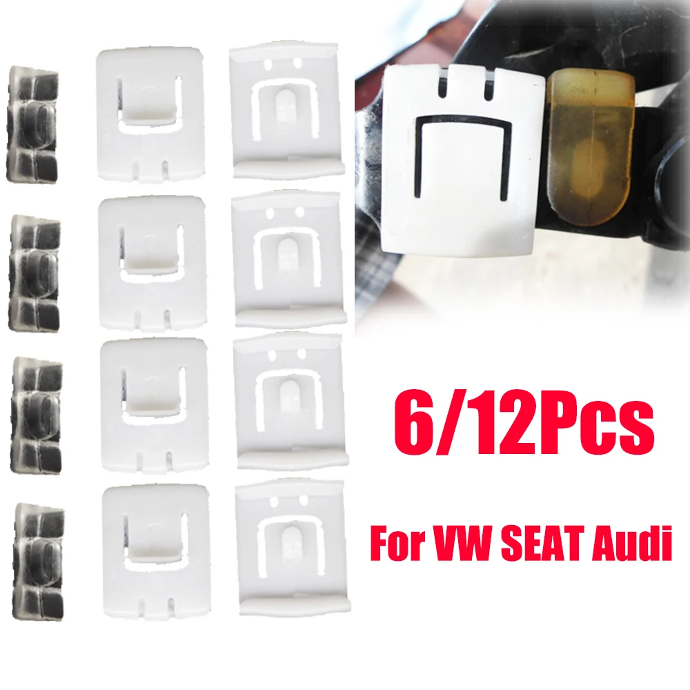 Car Seat Fastener Rail Runner Clip Slider Guide Piece For VW Golf 1/2/3 1974 -1998 Passat B1 B2 B3 B4 Audi 80 Rabbit Accessories