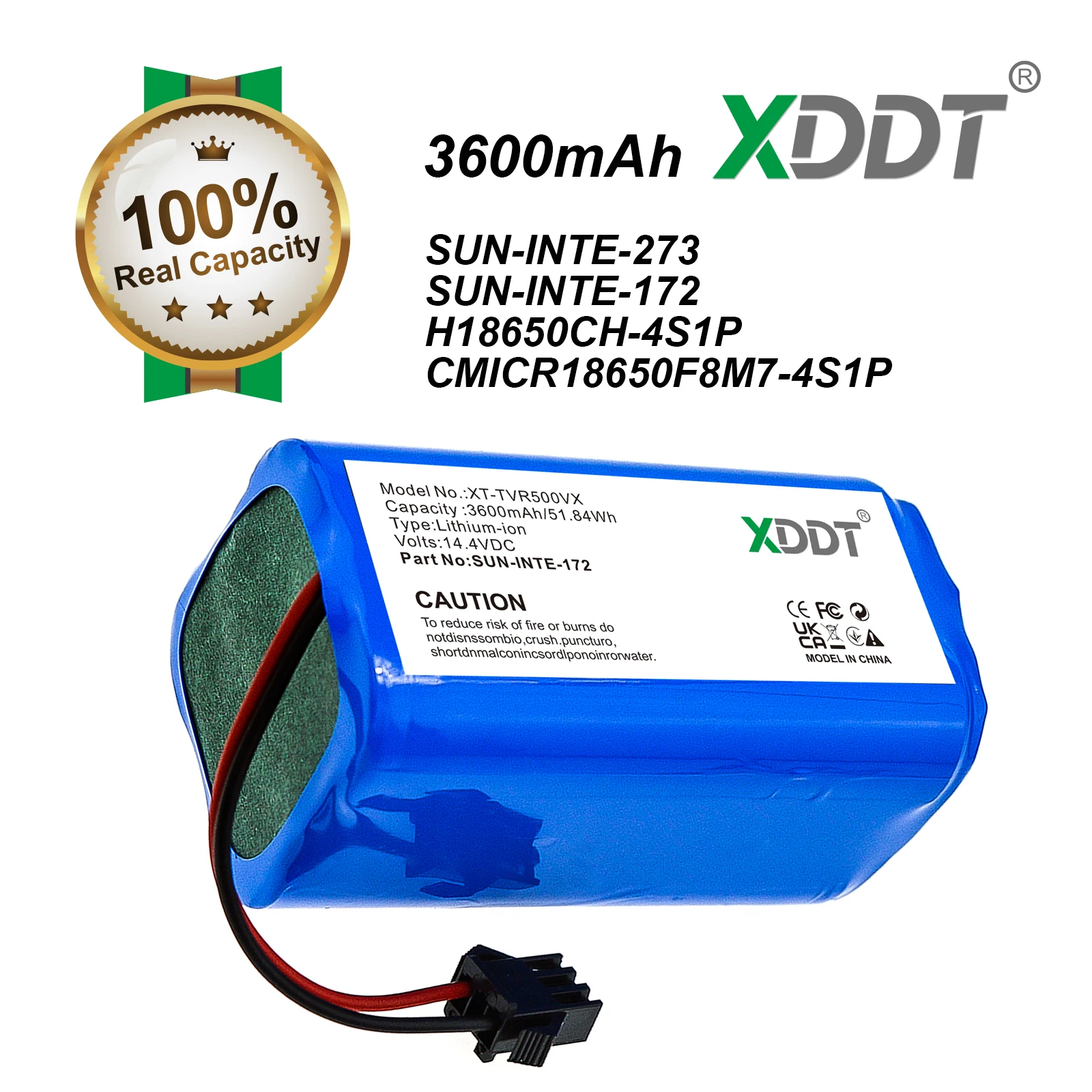 

3600mAh Battery For Coredy R500 R550 R750-1600Pa R500+ R300 R650 R3500 R3500S R600 R580 Sencor SRX-0911 SRV 9150WH DK600