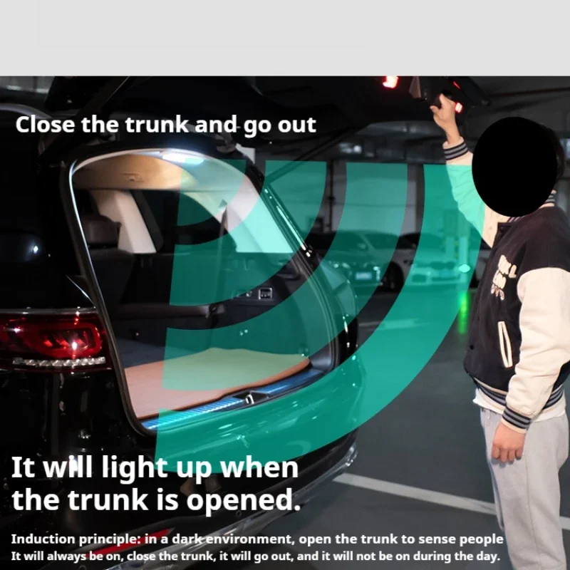 Universal For Floor Trunk Hood USB Rechargeable Automatic Induction Light Bar Magnetic Maual Sensing Mode Lamp Car Sensor Light