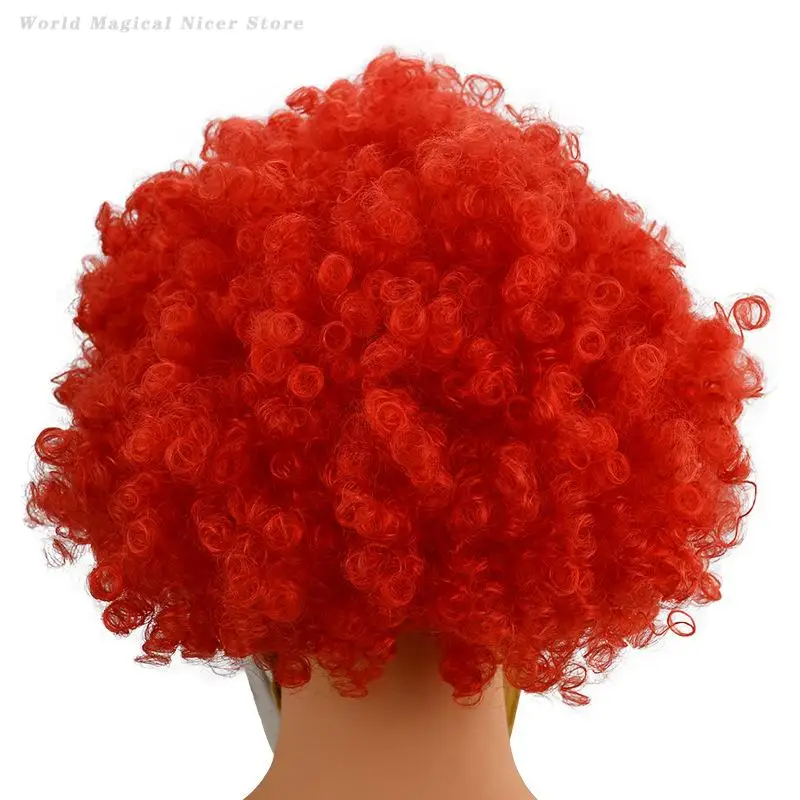 Horror Halloween Maschera da clown Capelli rossi Bocca grande sopra la testa Maschera in lattice Spaventoso Clown Puntelli Cosplay Accessori divertenti Parodia Prop