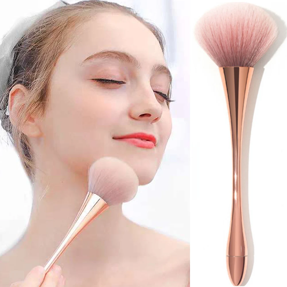 High Quality Loose Powder Brush Blush Brush Fluffy Hair Makeup Tool Beauty Long Handle Brushes Nail Dust Cleaning Nail Cosmetics