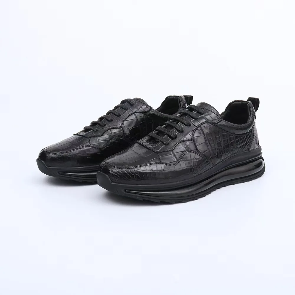 2025 new arrival Fashion Crocodile Skin causal shoes men,male Genuine leather sneakers PDD684
