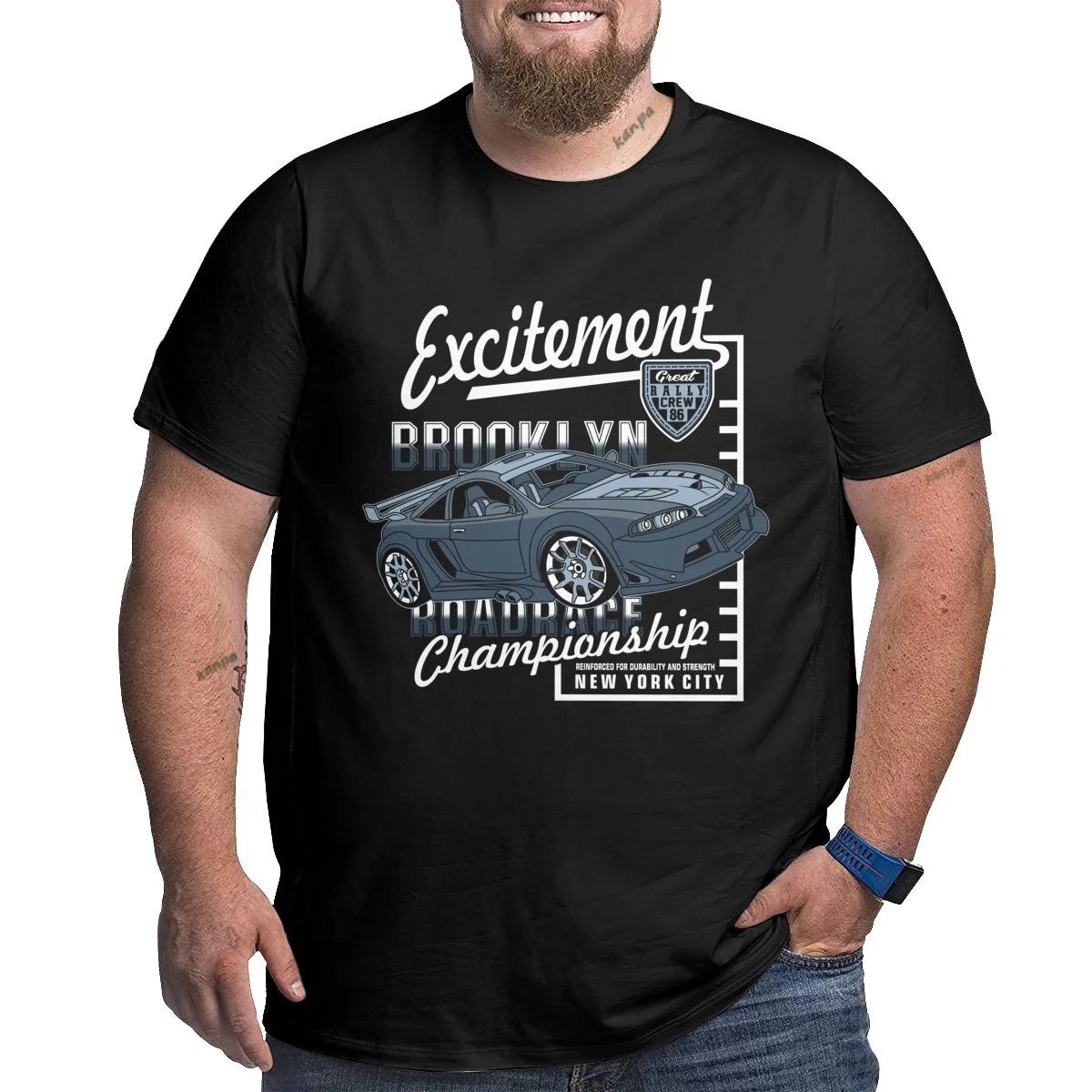 

Car Graphic Men's T-shirts for Big and Tall Man Plus Size T Shirts Black Cotton Short Sleeve Oversize Top Tees Summer 2025