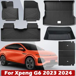 For Xpeng G6 2023 2024 TPE Floor Mats,All Weather Waterproof Anti-Slip Front Rear Cargo Liner Mat Foot Pads Accessories