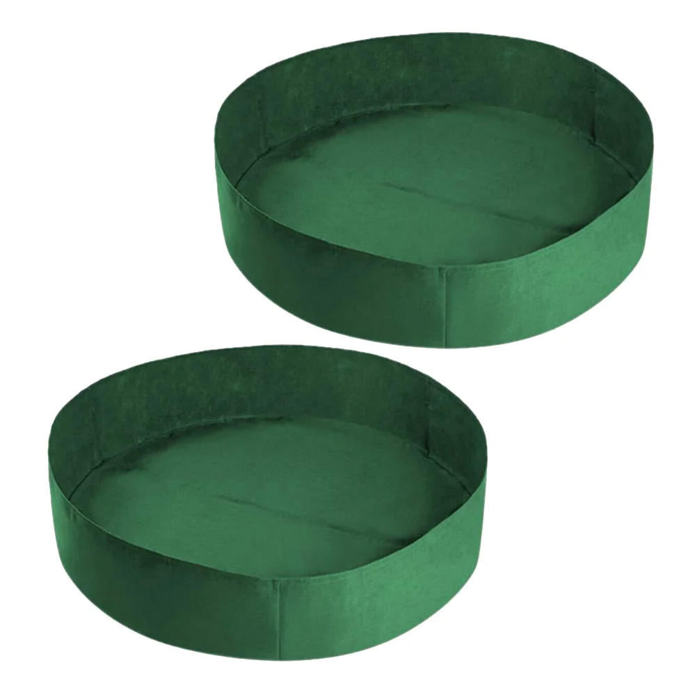 

2pcs 50X20Cm Felt Planting Bags Thickened Reusable Fabric Grow Pouch For Indoor Outdoor Breathable Durable Moveable Plant