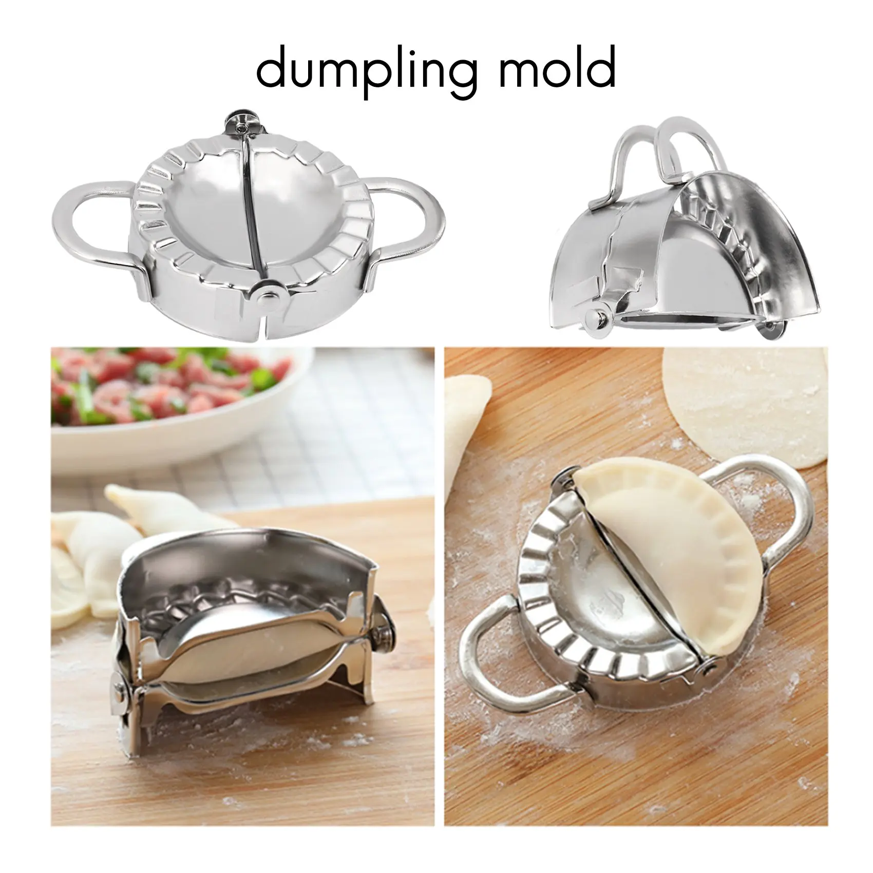 A93Z Dumplings Maker,7 Pack Stainless Steel Easy Pie Ravioli Empanadas Press Mold,Pierogi Cutter Wrappers Pastry Making Tools - view 5