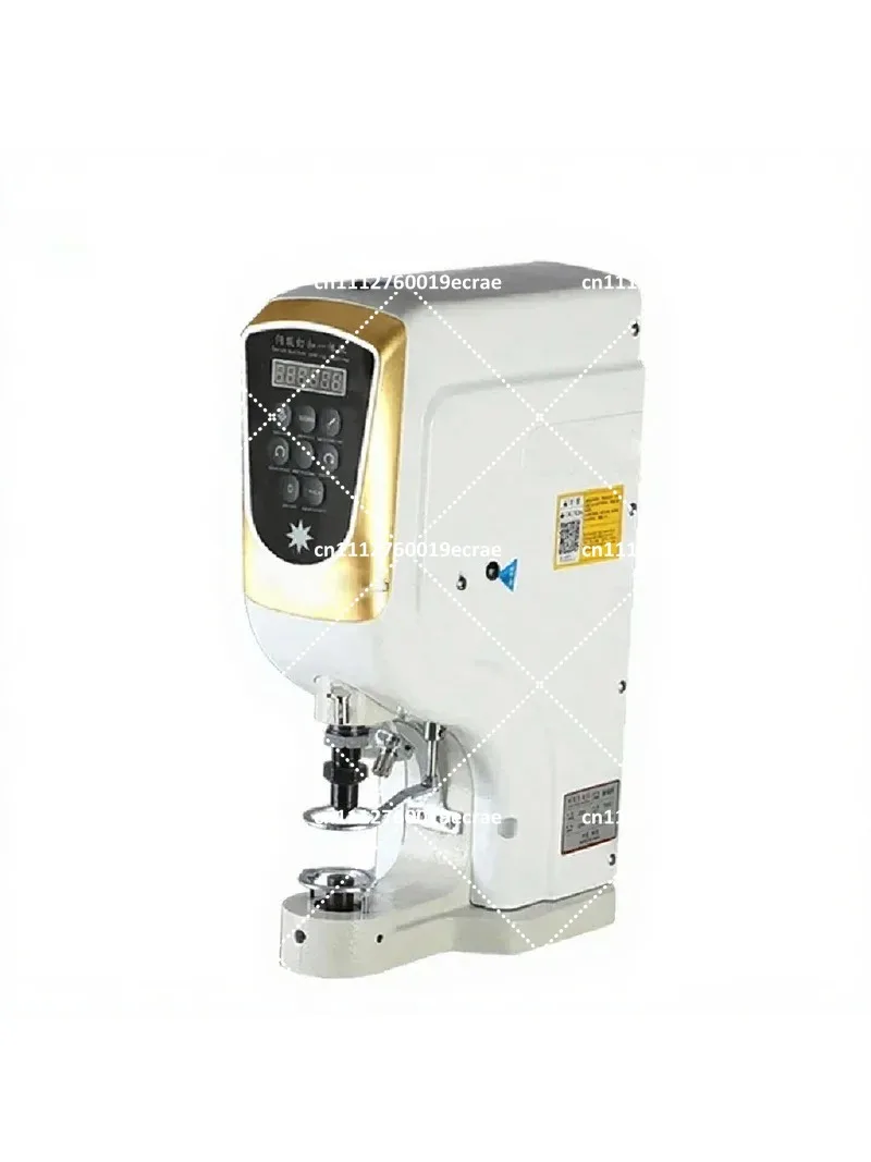 Automatic Electric Button Punching Machine for Fabric, Heavy Duty Stapling Machine with Air Hole Punch, Industrial Sewing Tool
