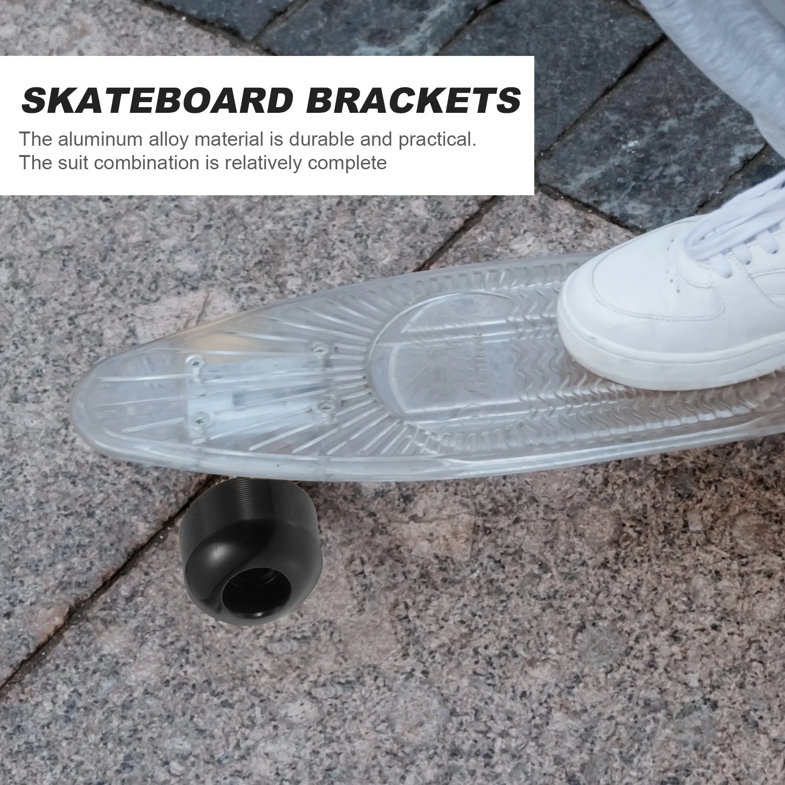 

1 Set Double Tilt Skateboard Bridge Full Kit Bearings Wheels Strong Load Capacity Lightweight Replacement Accessories Skaters