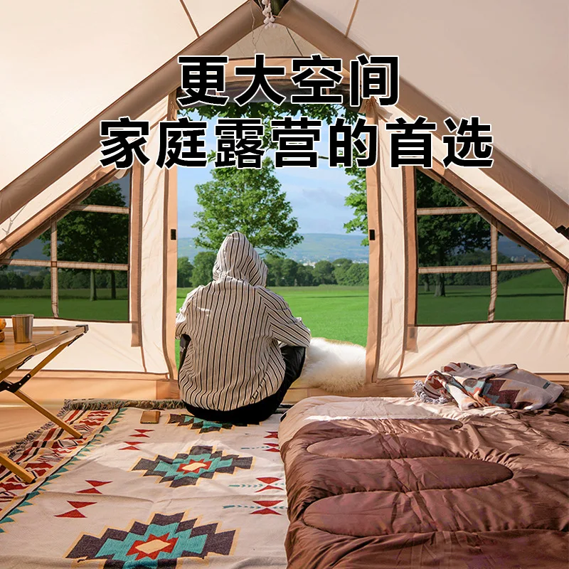 Large inflatable tent camping 6-8 people mountain camping supplies