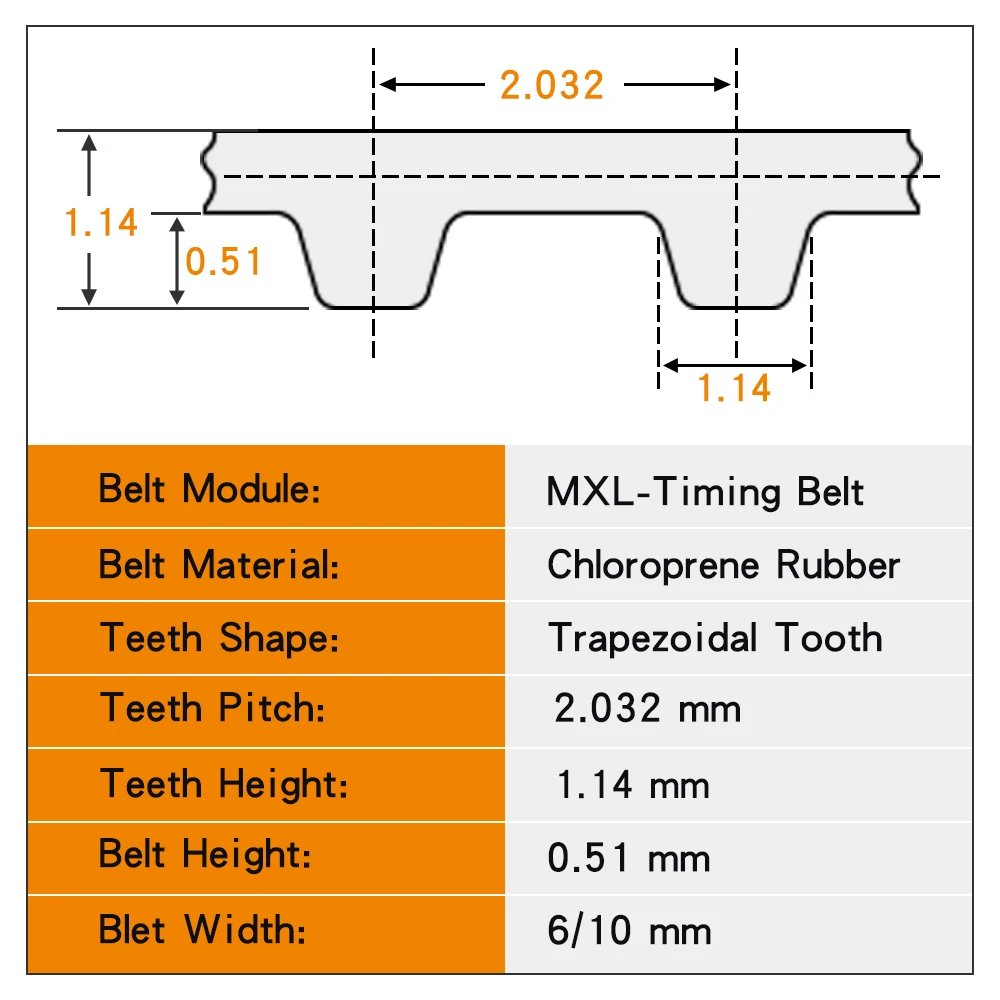 1 peça cinto síncrono 94mxl/95mxl/96mxl/97. 6mxl/98mxl/99. 2mxl/100mxl/101mxl/101. 6mxl/102mxl/103.2mxl correia dentes passo 2.032