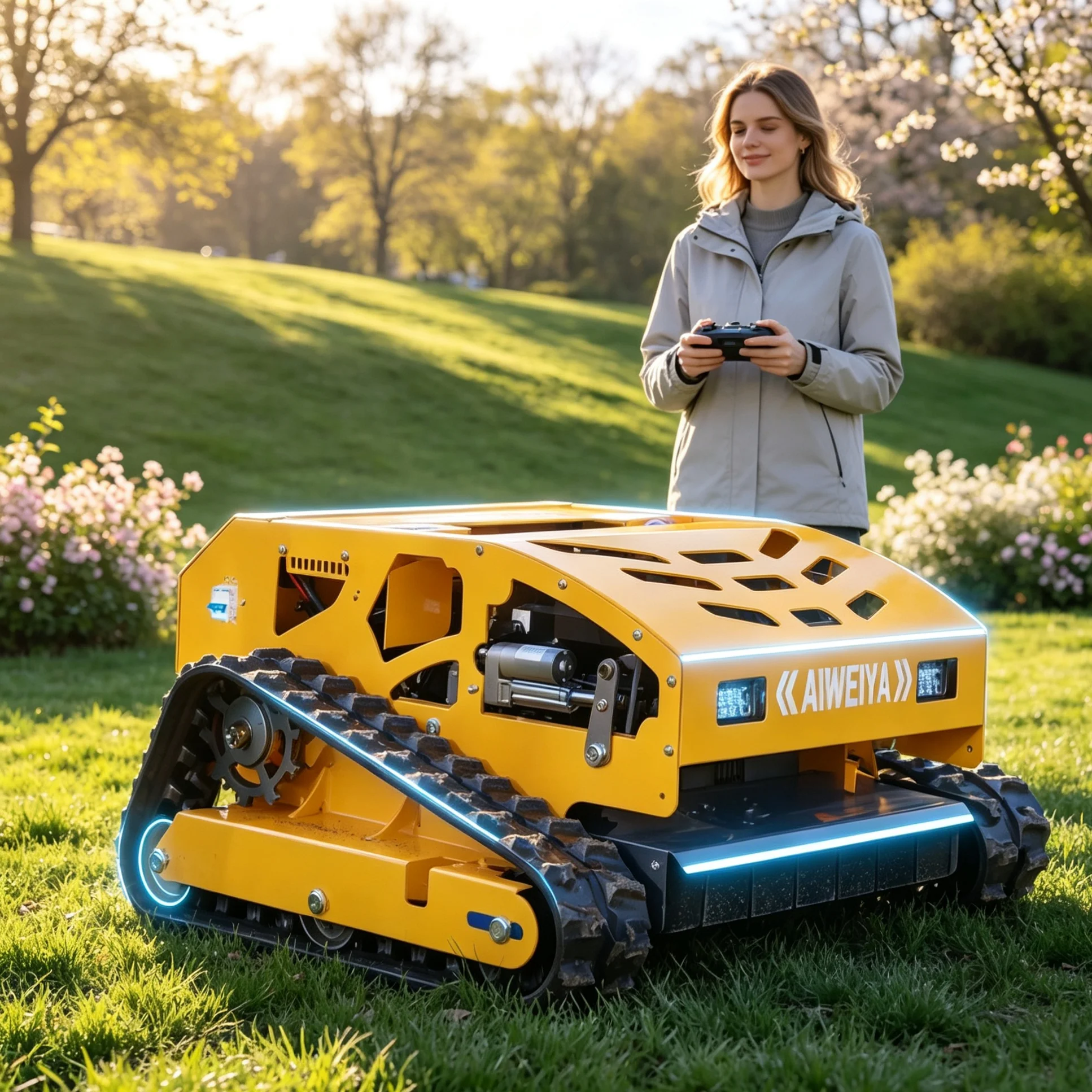 Customized GPS RC Lawn Mower, Smart Navigation System For Villa Garden Lawn Maintenance