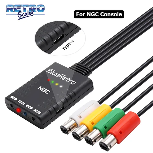 BlueRetro para consola Nintendo GameCube, adaptador de controladores de juegos inalámbricos a PS3, PS4, PS5, 8bitdo Switch Pro, controladores wii