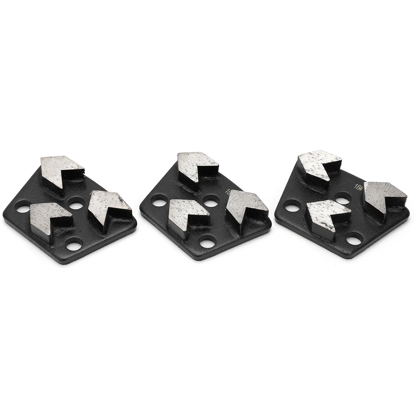 3 stuks trapezium diamantslijper beton slijpschoenen snijgereedschap schijfset 16 #   Zwart