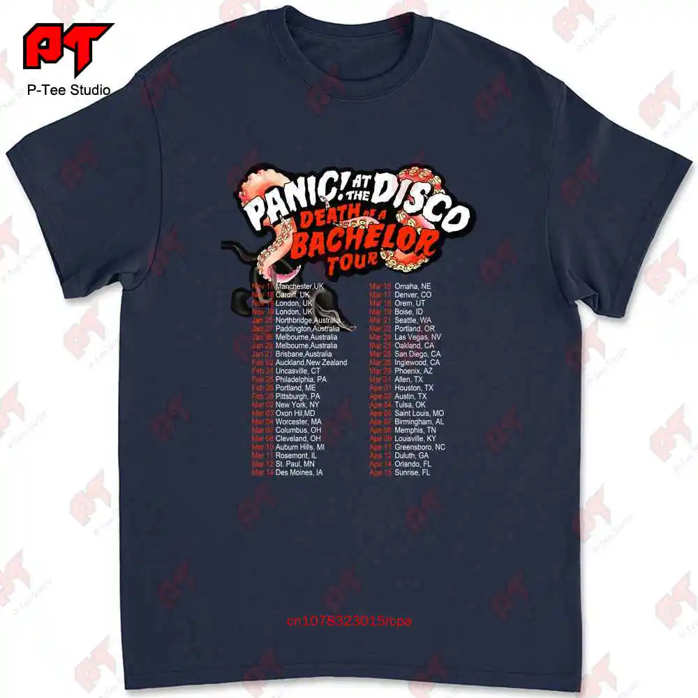 Panic At The Disco Band Death Of A Bachelor Tour Concert 2017 T-shirt YTOE