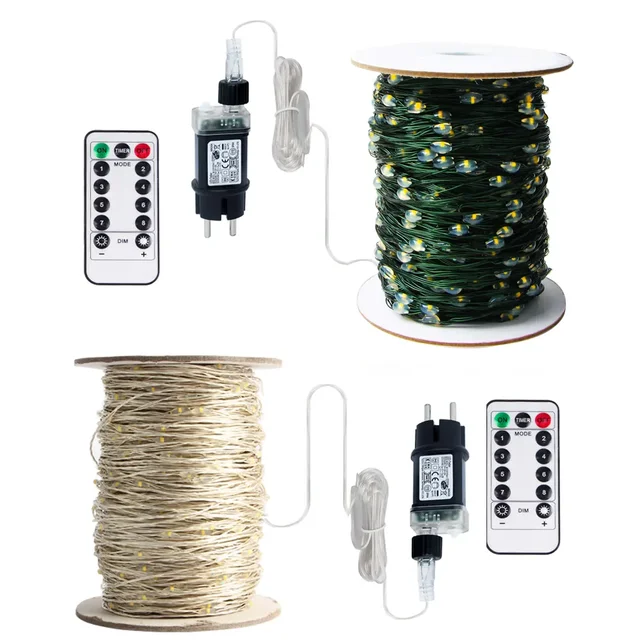 LED String Light Green Wire Fairy Lights Christmas Garland For Outdoor New Year Christmas Tree Party Street Home Decoration