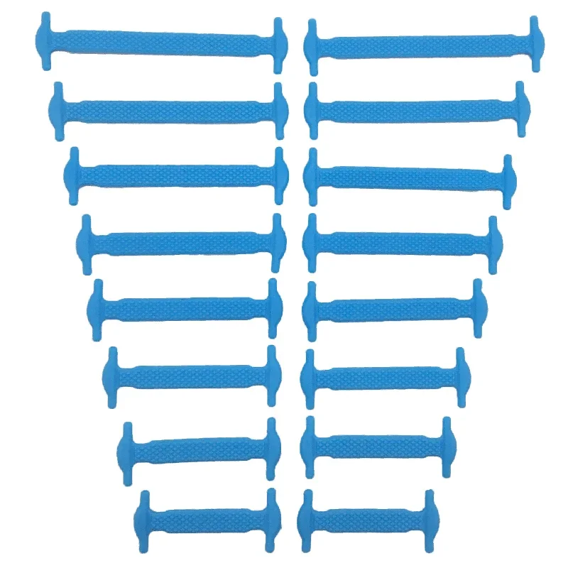 16 Stück Silikon-Schnürsenkel, keine Krawatte, Schnürsenkel ohne Krawatten, elastische Spitze, Schnürsenkel für Kinder und Erwachsene, kreative, faule Silikon-Schnürsenkel, Gummispitze