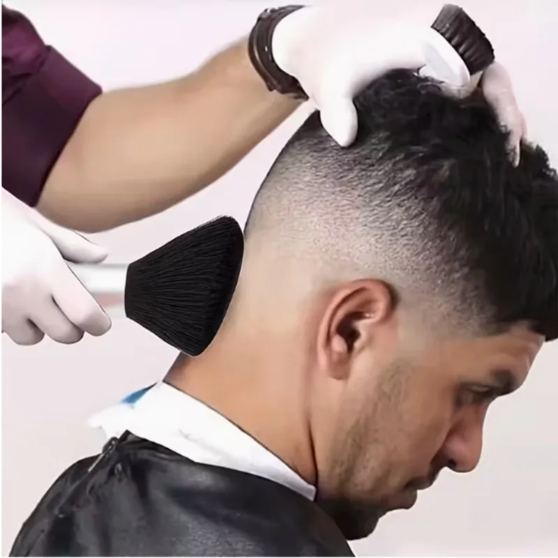 Professional Antistatic Neck Duster Brush with Soft Bristles Ergonomic Salon Tool for Barber Sweeping Brush Hairdressers