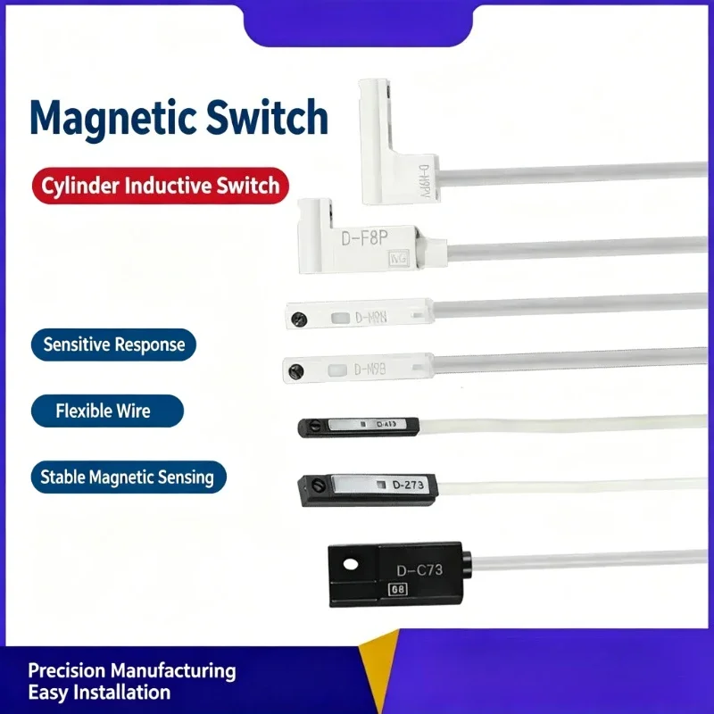 

10PcsCylinder Magnetic Switch Inductor Sensor D-A93 Z73 C73 A54 A73 Solid State Auto Switchs D-M9B D-M9N D-M9P D-M9BV D-F8B