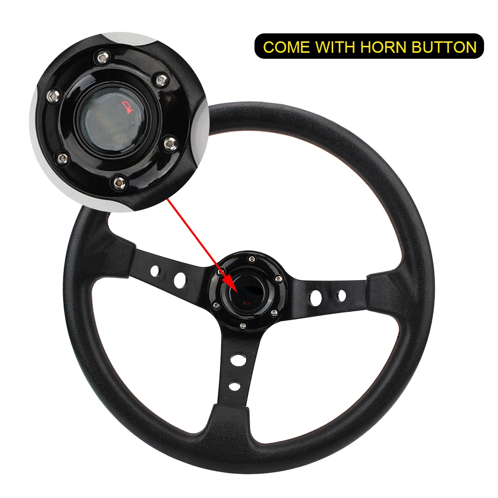 For Cars Racing 14 inch Universal Drifting Sport Steering Wheel Car Racing Steering Wheels PU With DIY Logo