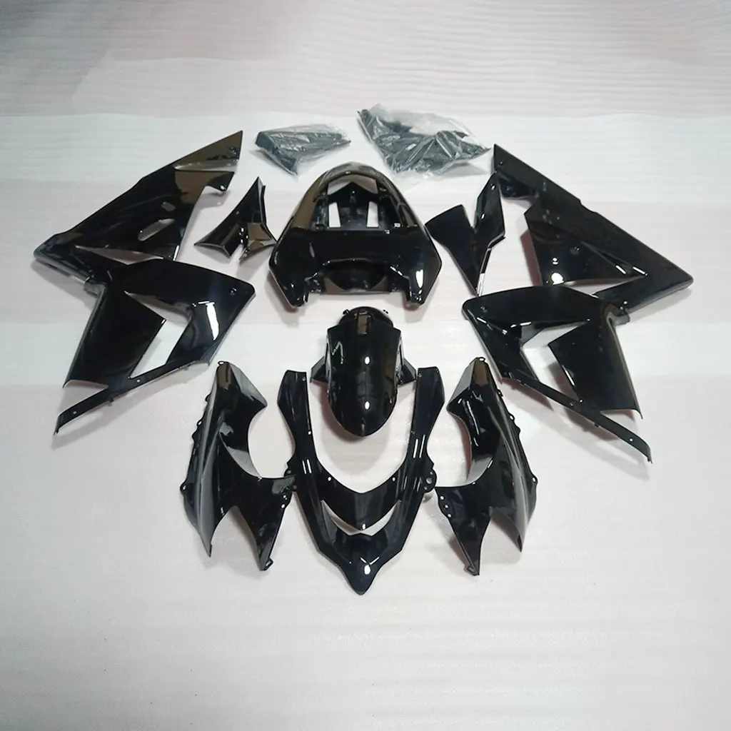 Injection molded Fairings for Ninja ZX10R 2004 2005  04 05 ZX-10R glossy black fairing set