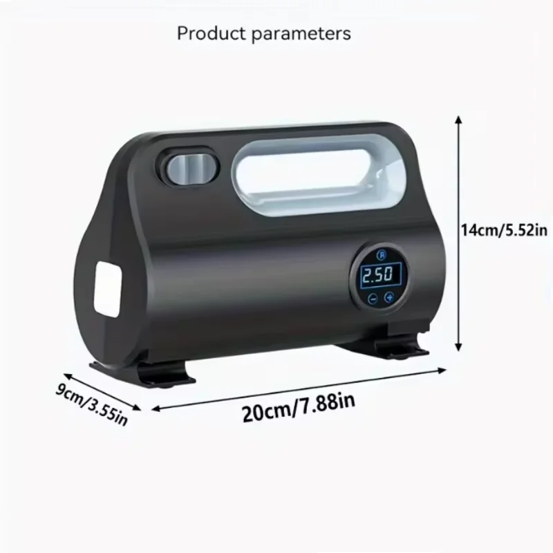 ISURE MARINE 12V Car Inflator Pump Small Car Portable Multi functional Inflator Pump Digital Display Intelligent Inflator Tube