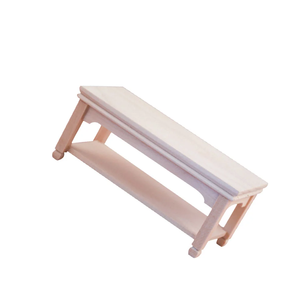 

Simulated Long Tea Table 1/12 Model Artificial Micro Decors Photograph Layout Props Wooden Ornaments for House Micro World