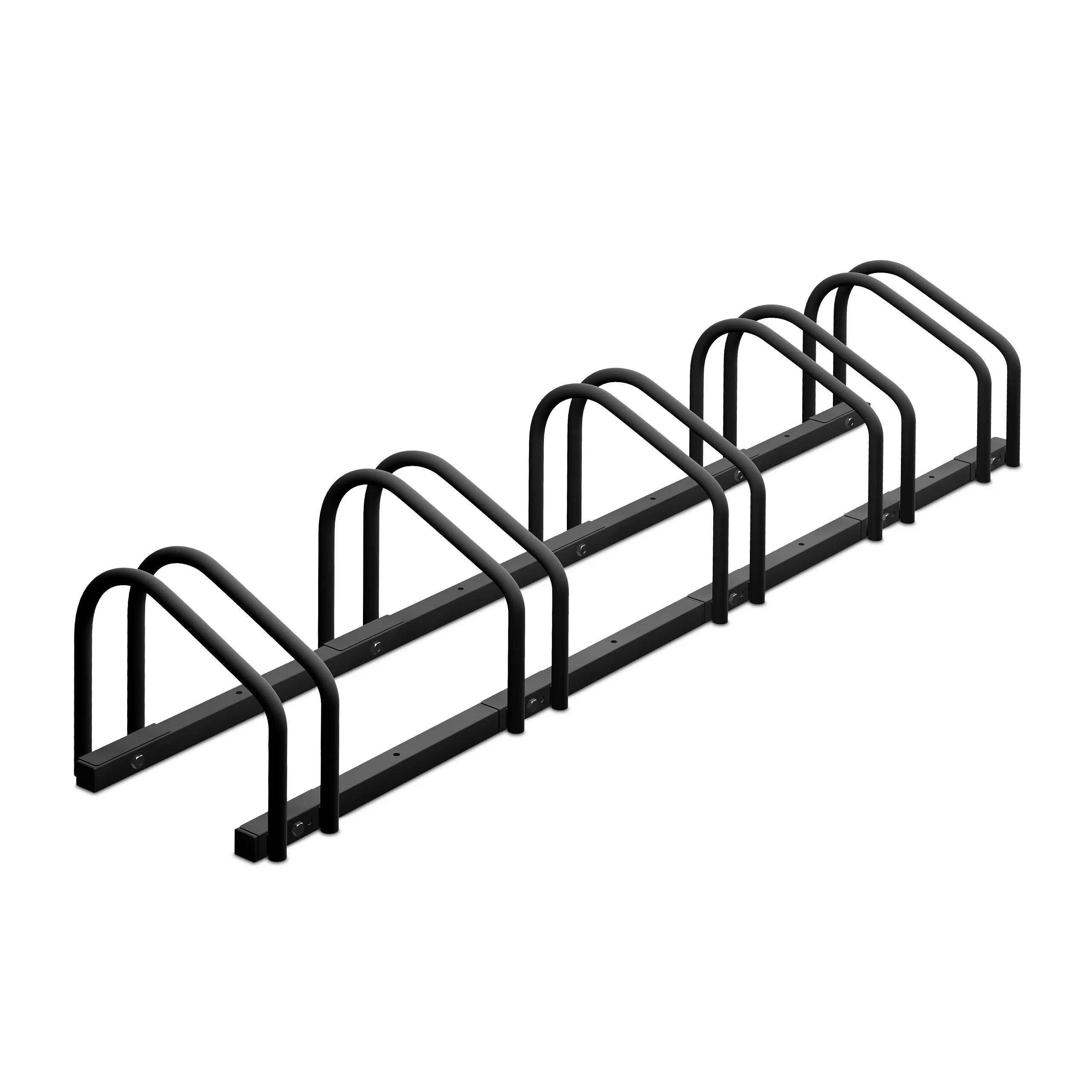 Image of Fahrradständer, für 5 Fahrräder, platzsparend, für Keller, Garage und Laden, Stahl, anthrazit, bis 60 mm Reifenbreite, Bodenparker, Relaxdays