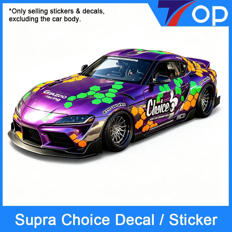 

1:10 1:18 1:24 1:28 Supra Off-Road RC Remote Control Racing Car Choice Decal Sticker Label Car Body Upgrade