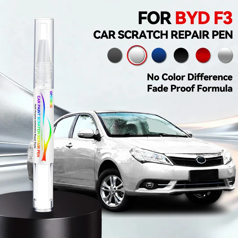 

Карандаш для ремонта автомобильной краски для BYD F3 Jet Black Glaze White Green Red 2007-2025, аксессуары для устранения царапин на краске, цвет серый Rime Gray