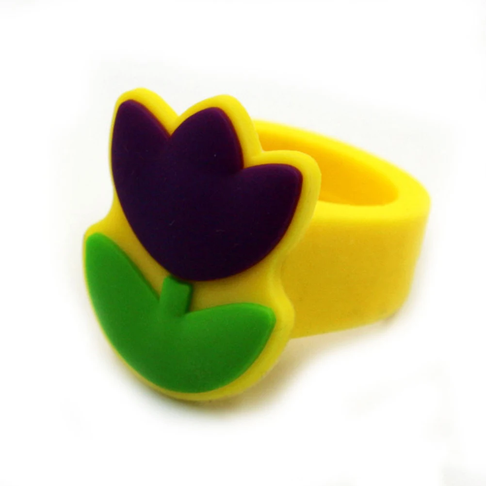 

25 PCS PVC Ring The Cartoon Rings for Kids European and American Jewelry Child Toy Children's