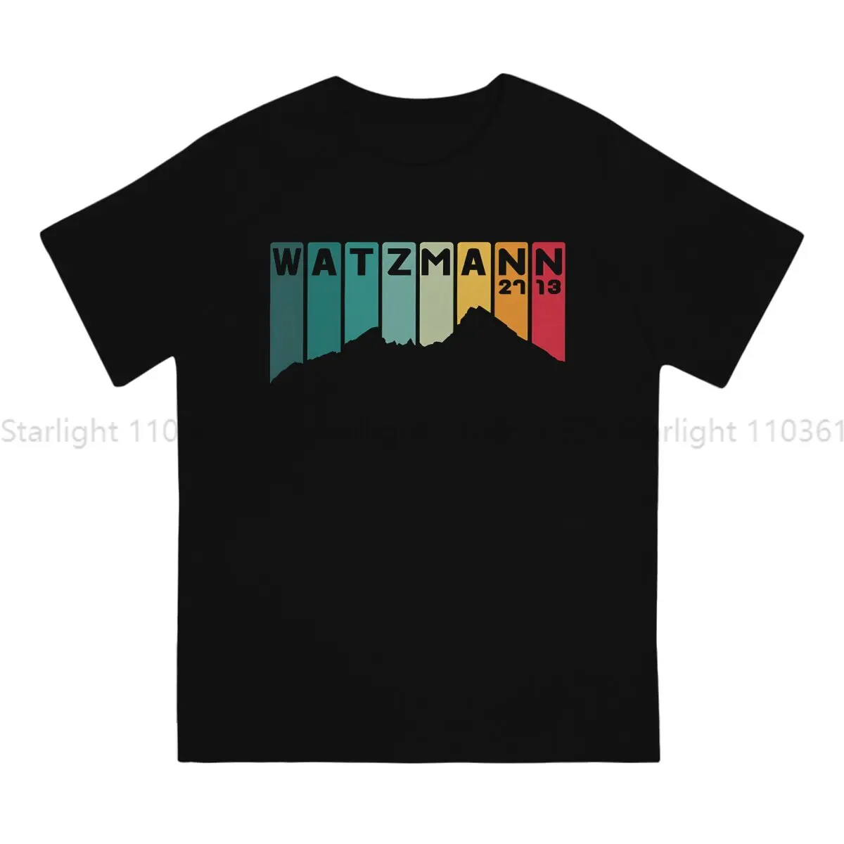 Mountain Climber Creative TShirt for Men Watzmann 2713 Berchtesgaden Bavaria Round Neck T Shirt Distinctive Gift OutdoorWear