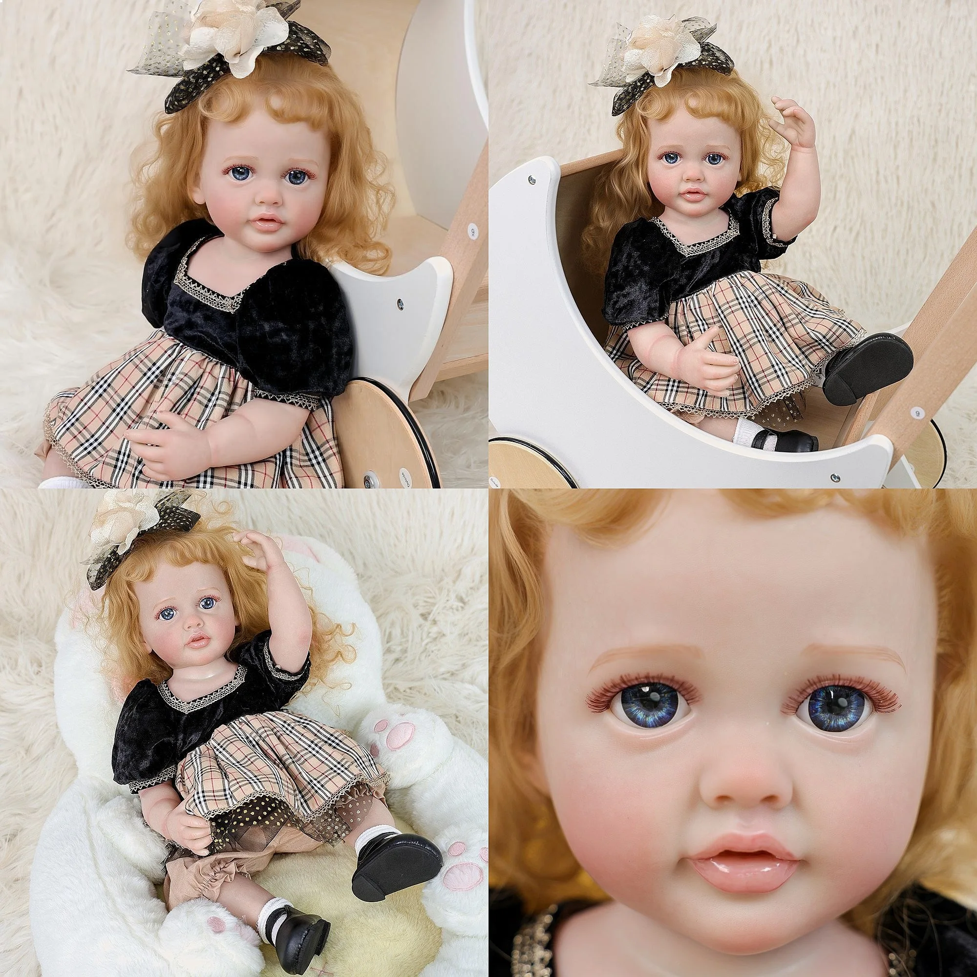 55cm Reborn Baby Doll Realistic Soft Silicone Toy 22inch Gift Box