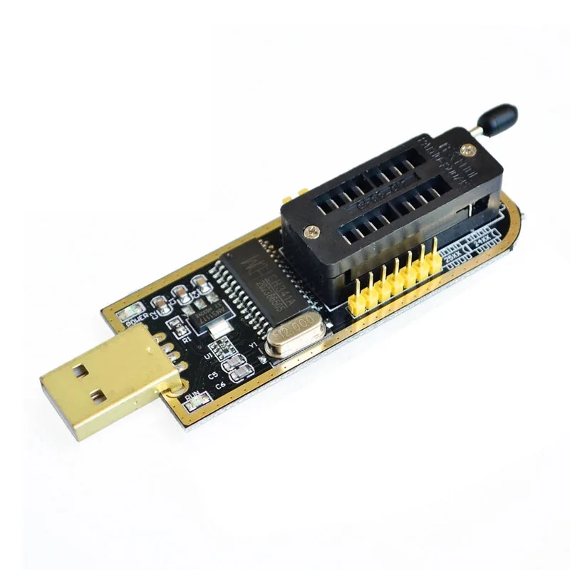 مبرمج USB CH341A - إصدار ذهبي للوحة الأم وجهاز التوجيه وشاشات الكريستال السائل و BIOS FLASH 24/25 رقاقة حرق