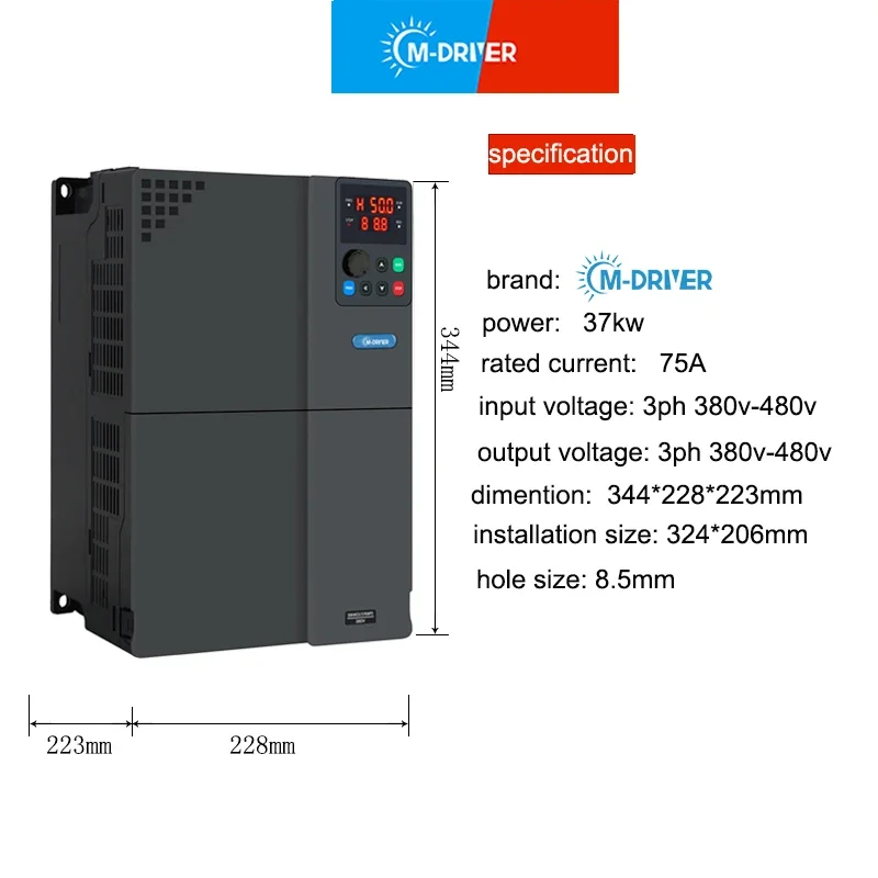 TLF 37kw M-driver Three Phase 380v 50hp Variable Frequency Inverter Vector Control 0-500Hz IP20