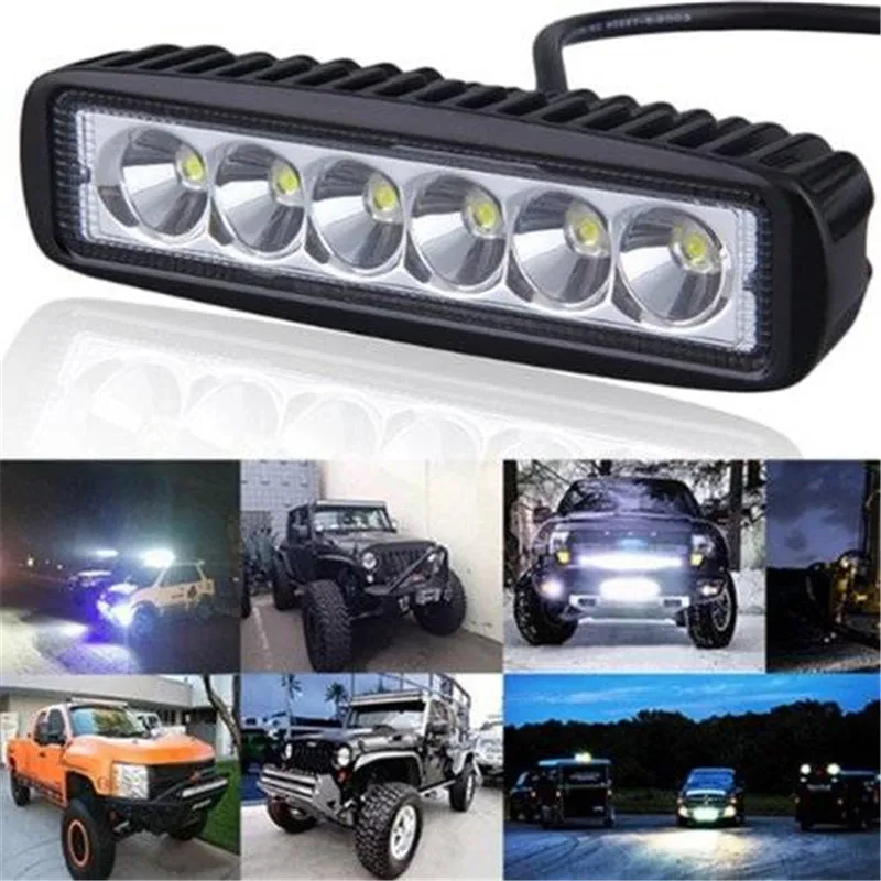 6 светодиодов, 18 Вт, лампа для внедорожника, вездехода, внедорожника, водонепроницаемая Рабочая лампа