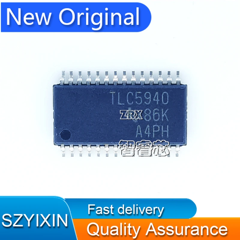 5Pcs/Lot New Original TLC5940PWP TLC5940 HTSSOP28 LED driver chip