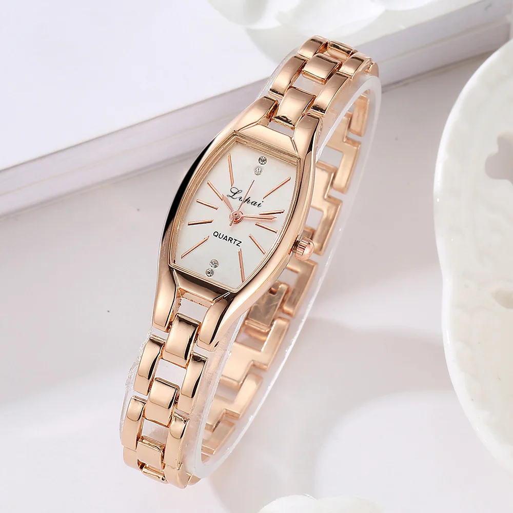 Relojes de cuarzo informales de oro rosa Para Mujer, Relojes de pulsera creativos, reloj de lujo a la moda, reloj de vestir Para Mujer